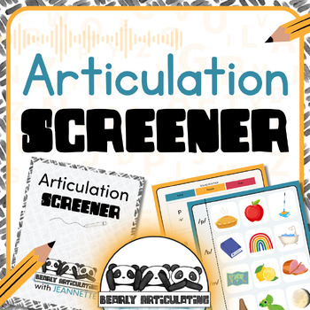 Preview of Quick Artic Screener - Informal Articulation Screener