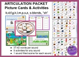 Quick Articulation Packet- b, d, f, g, k, l, m, p, s, s-bl
