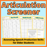 Quick Articulation Screener - Assessing Speech Production 