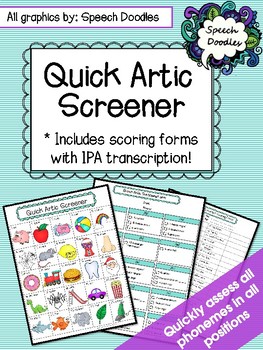 Preview of Quick Articulation Screener - Informal Articulation Assessment - Screening