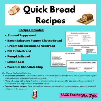 Preview of Quick Bread Recipes - Baking & Pastry - FACS, FCS, High School