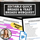 Quick Breads & Yeast Breads WebQuest and Answer Key [FACS, FCS]