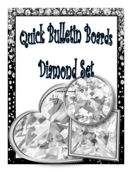 Preview of Classroom Decor Bulletin Board Diamond Themed Set