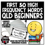 Queensland Beginners, First 50 High Frequency Words, Keyri