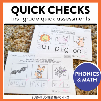 Preview of Common Core Assessments for 1st Grade: Quick Checks