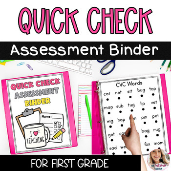 Preview of Quick Check Oral Assessments Binder for First Grade