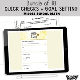 Quick Assessment and Goal Setting Bundle for Middle School Math