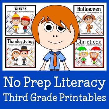 Preview of Literacy Bundle NO PREP Third Grade THE WHOLE YEAR | 30% off