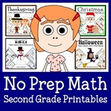 Math Bundle NO PREP Second Grade THE WHOLE YEAR Math Facts