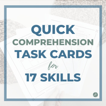 Preview of Quick Reading Comprehension and Listening Comprehension Activities Task Cards