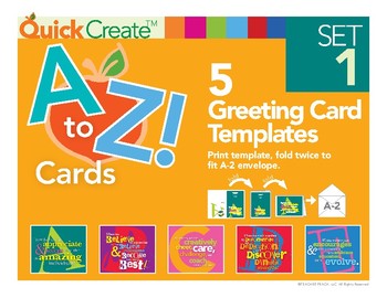 Preview of Quick Create!™ A to Z Greeting Card Templates, Set 1
