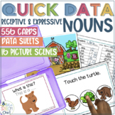 Quick Data Expressive and Receptive Nouns Task Cards