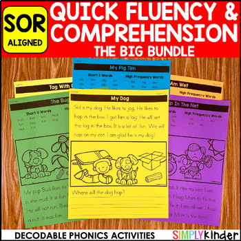 Preview of Phonics Worksheets for Reading Fluency & Comprehension, Science of Reading