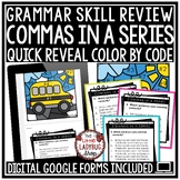 Color By Code Grammar Commas in a Series  Game Review Prac