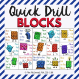 Quick Drill BLOCKS for speech therapy or any skill drill