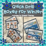 Quick Drill  Boxes for Speech Therapy-Winter Edition
