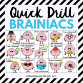Quick Drill Brainiacs for speech therapy or any skill drill