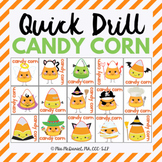 Quick Drill Candy Corn for speech therapy or any skill drill