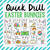 Quick Drill Easter Bunnies | speech therapy or any skill drill