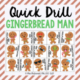 Quick Drill Gingerbread Men | speech therapy or any skill drill