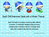 Quick Drill Grammar Cards with a Winter Theme