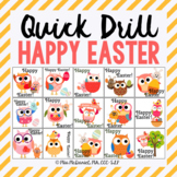 Quick Drill Happy Easter for speech therapy or any skill drill