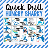 Quick Drill Hungry Hungry Sharky for speech therapy or any