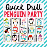 Quick Drill Penguin Party for speech therapy or any skill drill