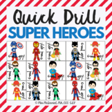Quick Drill Super Heroes Game for speech therapy or any sk