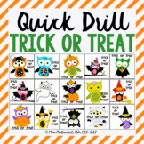 Quick Drill Trick or Treat for Halloween for speech therap