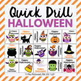 Quick Drill for Halloween for speech therapy or any skill drill