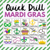 Quick Drill for Mardi Gras for speech therapy or any skill drill