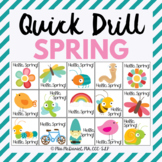 Quick Drill for Spring for speech therapy or any skill drill