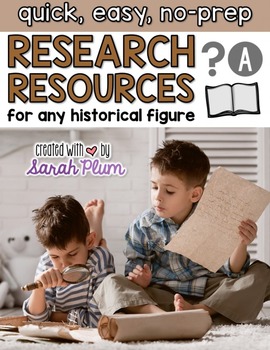 Preview of Quick, Easy, No-Prep Research Resources for ANY Historical Figure