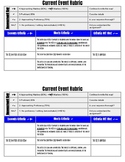 Quick, Easy, and Meaningful Current Event Rubric and Stude