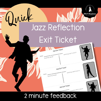 Preview of Quick Exit Tickets for Junior High and High School Jazz Dance Class 7-12
