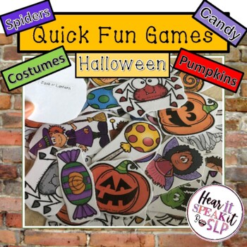 Quick Fun Games Halloween by Hear It Speak It | TPT