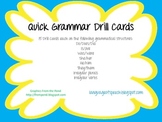 Quick Grammar Drill Cards Grades K-3