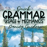 Quick Grammar Usage Mechanics Pacing Guide For Multi Day I