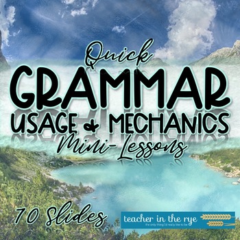 Preview of Grammar Usage and Mechanics Entire Year Teaching Slides Mini Lessons for MS & HS