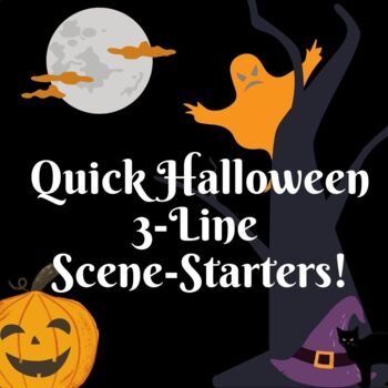 Preview of Quick Halloween 3-Line Scene Starters