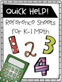 Quick Help! Math Reference Sheets for K-1