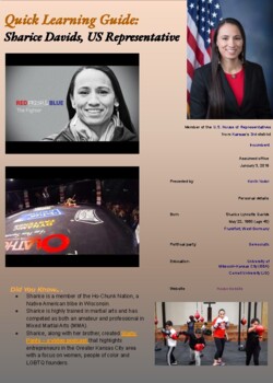 Preview of Quick Learning Guide: Sharice Davids, US Representative