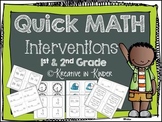 Quick Math Interventions For 1st & 2nd