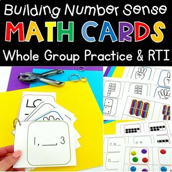 Preview of Building Number Sense Math Cards for Whole Group and Interventions (RTI)