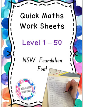 Preview of Quick Maths Program Levels 1-50