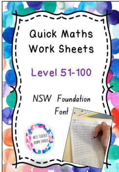 Preview of Quick Maths Program Levels 51-100