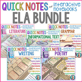 Quick Notes®: ELA BUNDLE for Interactive Notebooks