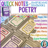 Quick Notes®: POETRY for Interactive Notebooks