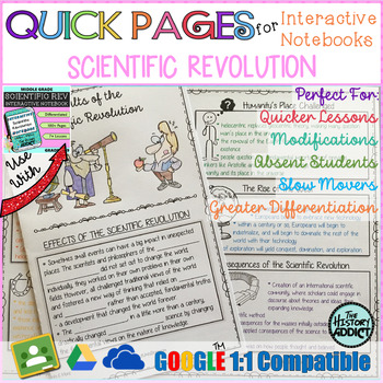 Preview of Quick Pages: Scientific Revolution (Anchor Charts for Interactive Notebooks)